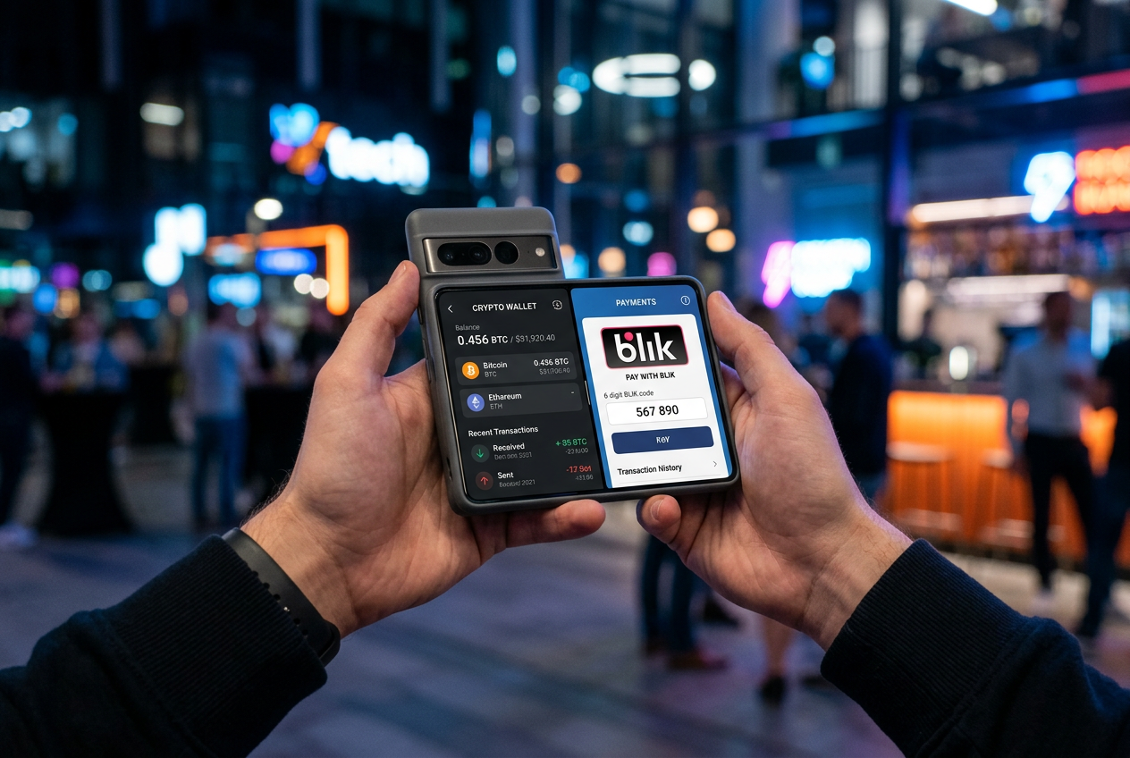 Szybkie płatności mobilne BLIK i kryptowaluty w 2026 roku.